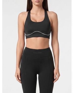 Philipp Plein Lycra Crop Top - Black