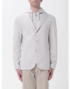 Eleventy Single-Breasted Piqué Jersey Blazer - Gray