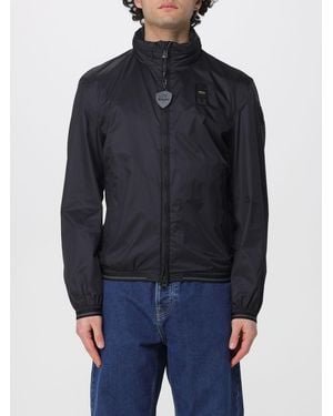 Blauer Polyester Bomber Jacket - Blue