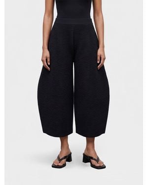 Issey Miyake Cropped Wide-Leg Technical Jersey Trousers - Blue