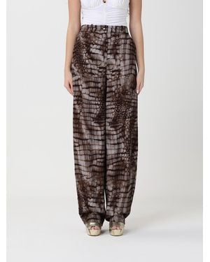 Elisabetta Franchi Wide Trousers - Brown