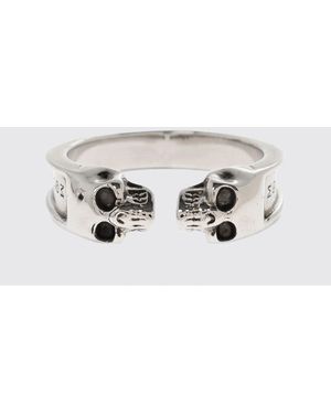 McQueen Skull Stahlring - Mettallic