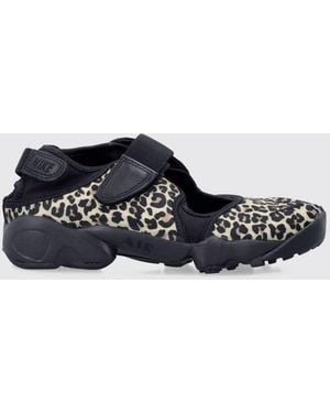 Nike Air Rift Trainers With Animal Print And Cut-Out Tabi Toe Design - White