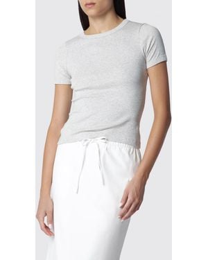 Flore Flore Kurzärmeliges Slim-Fit-T-Shirt Aus Bio-Baumwolle - Weiß