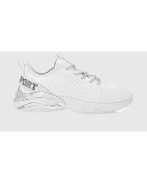 Philipp Plein Crochet Knit Trainers - White