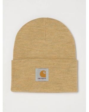 Carhartt Acrylic Watch Beanie With Cuff And Embroidered Logo - Natural
