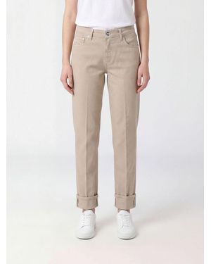 Dondup Cropped Fit Stretch Denim Jeans - Natural