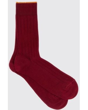 Gallo Ribbed Crew Socks - Red