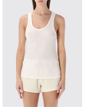 American Vintage Slim Fit Cotton Crew Neck Tank Top - White