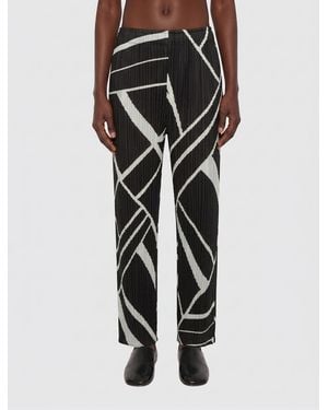 Pleats Please Issey Miyake Straight-Leg Pleated Crêpe Trousers - Black