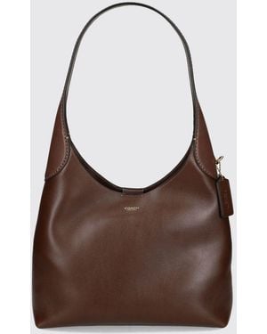 COACH Brooklyn Flared Shoulder Bag - Brown