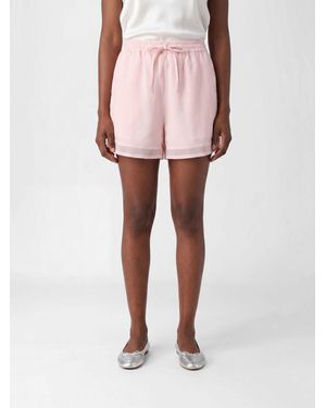 LeKasha Linen Shorts With Elasticated Drawstring Waist - Pink