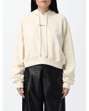 DISCLAIMER Relaxed Fit Printed Logo Cotton Hoodie With Drawstring - White