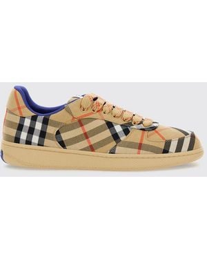 Burberry Terrace Vintage Check Low-Top Trainers - Natural