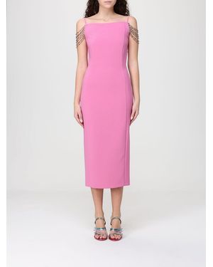 Pinko Bergamotto Midi Crepe Dress - Pink