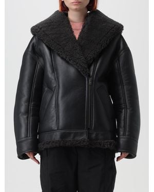Acne Studios Giacca Biker Con Collo A Scialle - Nero