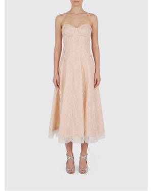Alberta Ferretti Lace Midi Dress - White