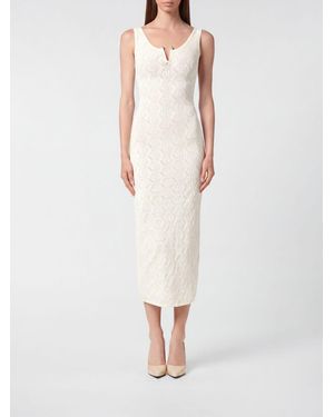 Philipp Plein Midikleid Aus Jersey - Weiß