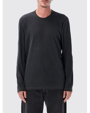 James Perse Long-Sleeved Cotton T-Shirt With Crew Neck - Blue
