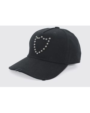 HTC Gorra De Béisbol De Algodón Con Bordado Frontal - Negro