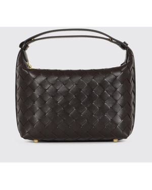 Bottega Veneta Wallace Mini Woven Calfskin Handbag - Black