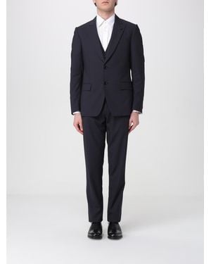 Lardini Single-Breasted Wool Blend Suit - Blue