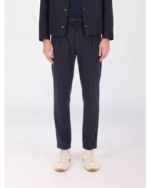 Herno Gabardine Drawstring Pants - Blue
