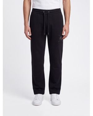 Moose Knuckles Cotton Jogging Trousers With Drawstring And Contrast Logo - Blue