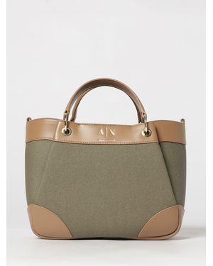 ARMANI EXCHANGE Handheld Canvas Shopping Bag - Multicolor