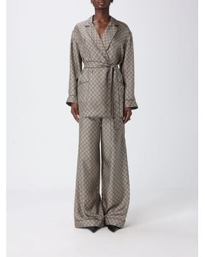 Gucci Gg Seiden-Bademanteljacke - Grau