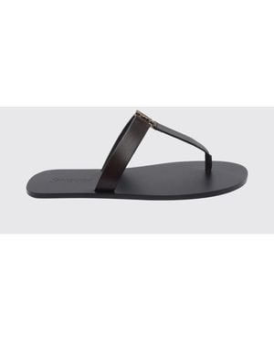Saint Laurent Babylone Leather Flip Flop Sandals - Multicolour