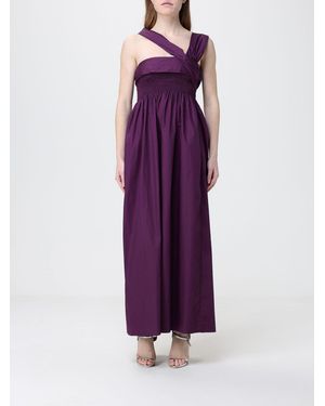 Tela Cotton One-Shoulder Dress - Purple