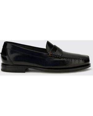 Santoni Pennyloafers Von Aus Kalbsleder Mit Riemen Und Erhabener Mokassinnaht - Weiß