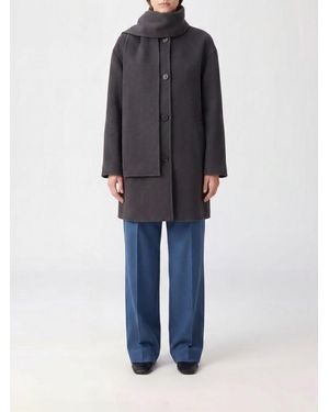 Max Mara Cappotto Monopetto Al Ginocchio - Blu