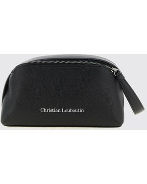 Christian Louboutin Cartera De Mano De Piel Graneada Con Asa Lateral - Negro