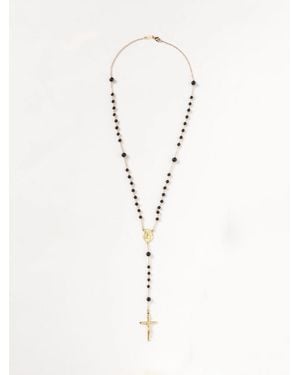 Dolce & Gabbana Dolce &Amp Gabbana Rosary Brass Necklace With Stones - Natural