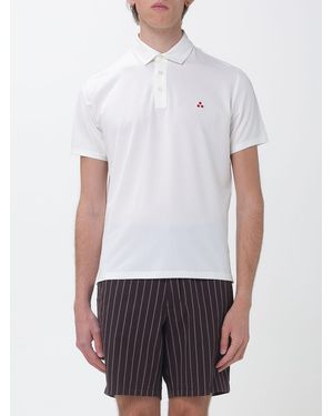 Peuterey Polo Aus Baumwoll-Seidenmischung Von - Weiß