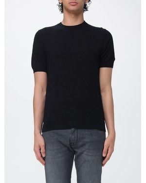 Drumohr Cotton Blend Crew Neck Knit - Black