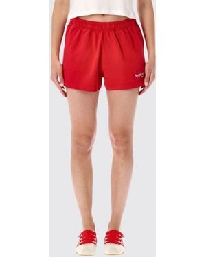 Sporty & Rich Sporty &Amp Rich Cotton Jogging Shorts With Contrasting Embroidered Logo