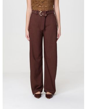 Pinko Lexy Wide-Leg Trousers - Brown