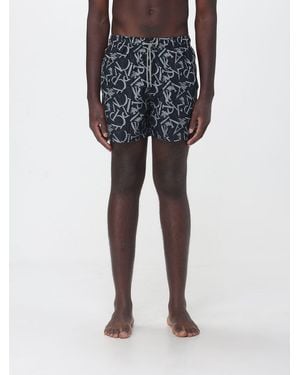 Emporio Armani All-Over Logo Polyester Swimsuit - Black