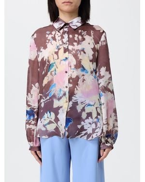 Hanita Printed Recycled Fabric Shirt - White
