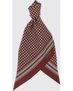 Saint Laurent Lavallière Foulard Von Aus Seide Mit Geometrischem Print - Braun