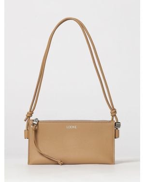Loewe Joya Clutch Aus Nappaleder - Natur