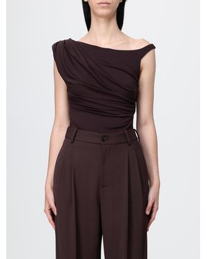 Elisabetta Franchi Draped Bodysuit - Purple