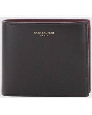 Saint Laurent Smooth Calfskin Bifold Wallet With Logo - White