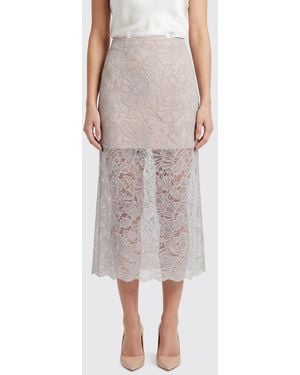 ROTATE BIRGER CHRISTENSEN Lace Midi Skirt - Grey