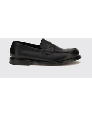 Premiata Classic Calfskin Leather Loafers With A Saddle Strap And Leather Sole - White