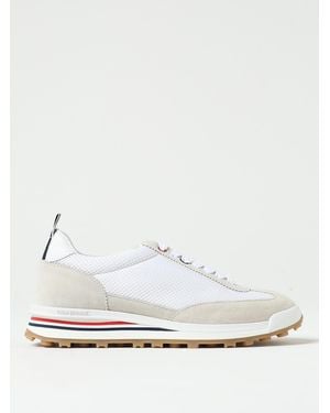 Thom Browne Trainers In Nylon And Suede - White