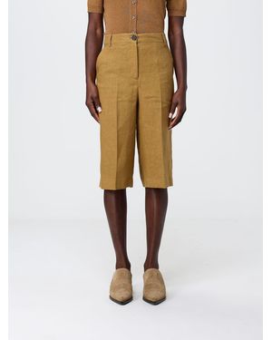 Pinko Linen Blend Chino Shorts - Natural